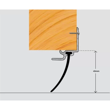 Portliste med skinne - 2134mm